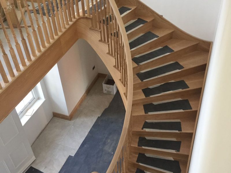 Bespoke wreathed staircase joinery essex